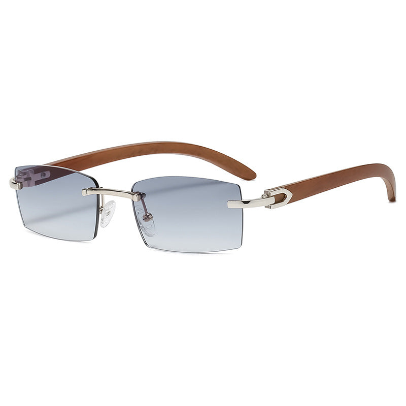 Wholesale Fashionable ultra-clear frameless ocean-lens diamond-cut edge trendy Sunglasses